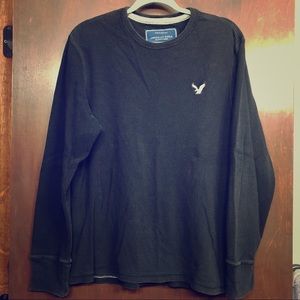 Mens AEO Long Sleeve Black Thermal
